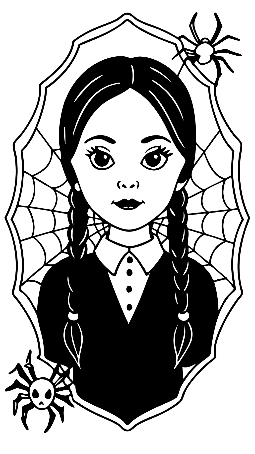 wednesday addams coloring page